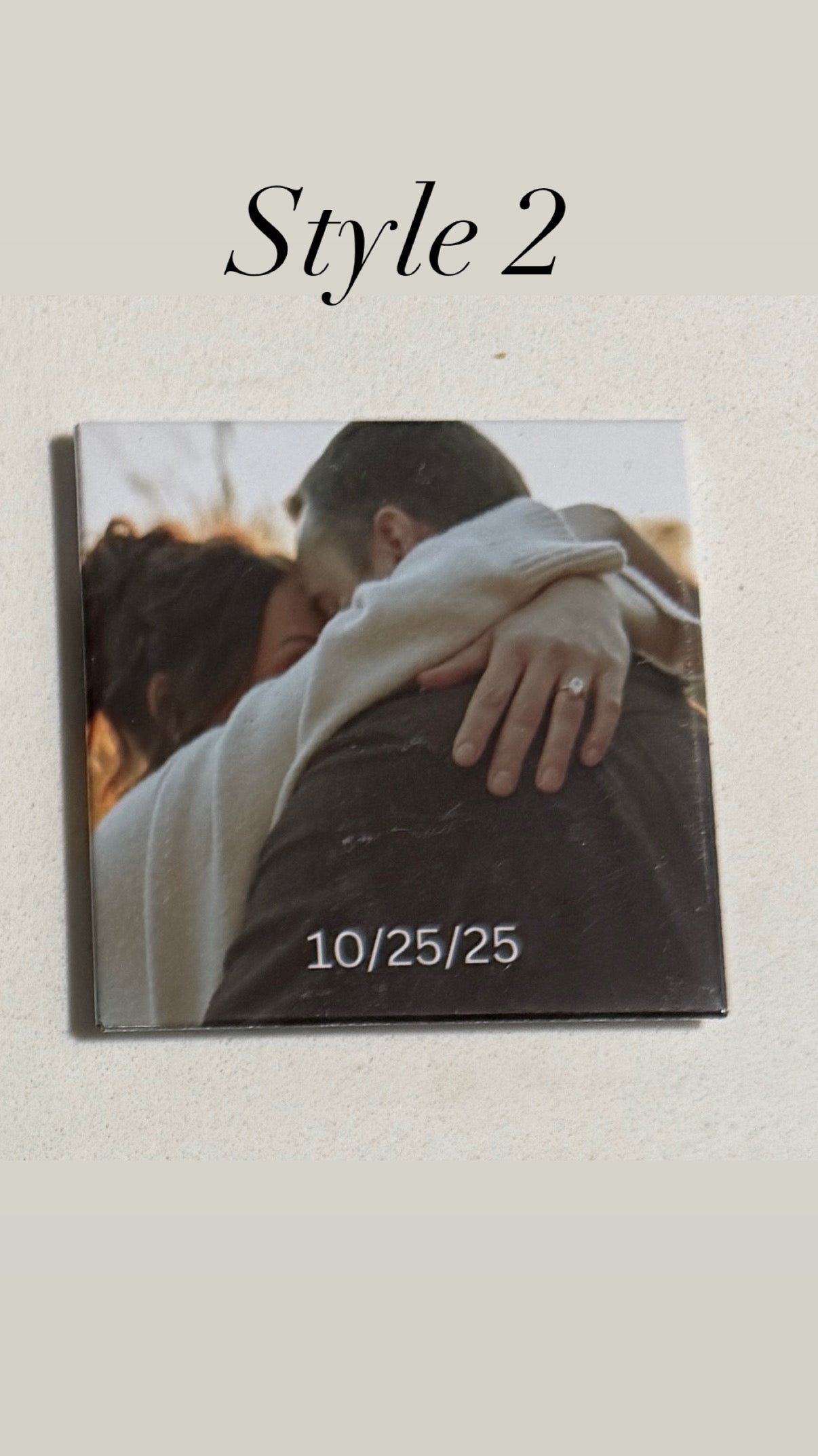 Custom Save the Date Photo Magnets Set of 50 (2.5" x 2.5")