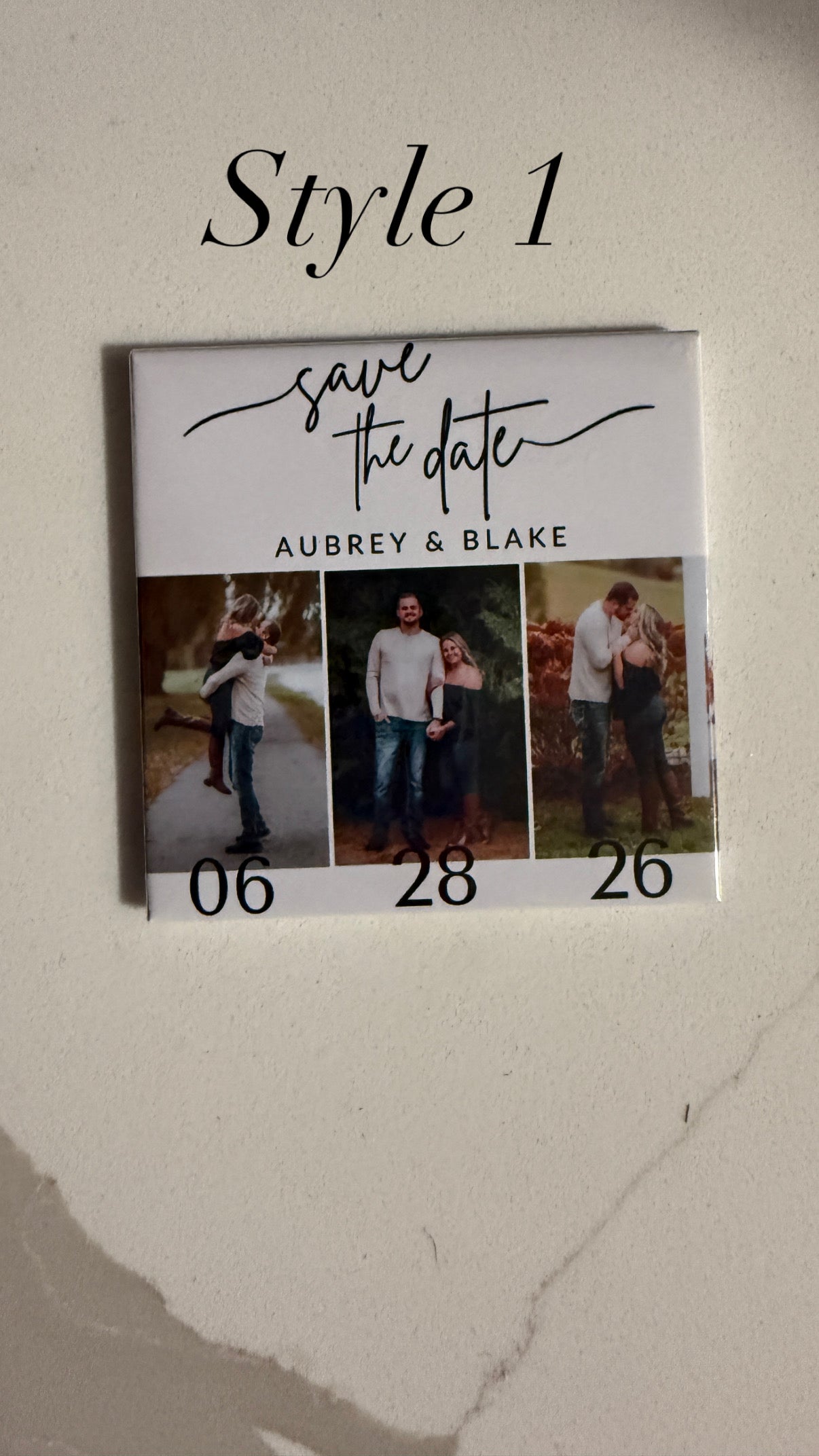 Custom Save the Date Photo Magnets Set of 50 (2.5" x 2.5")