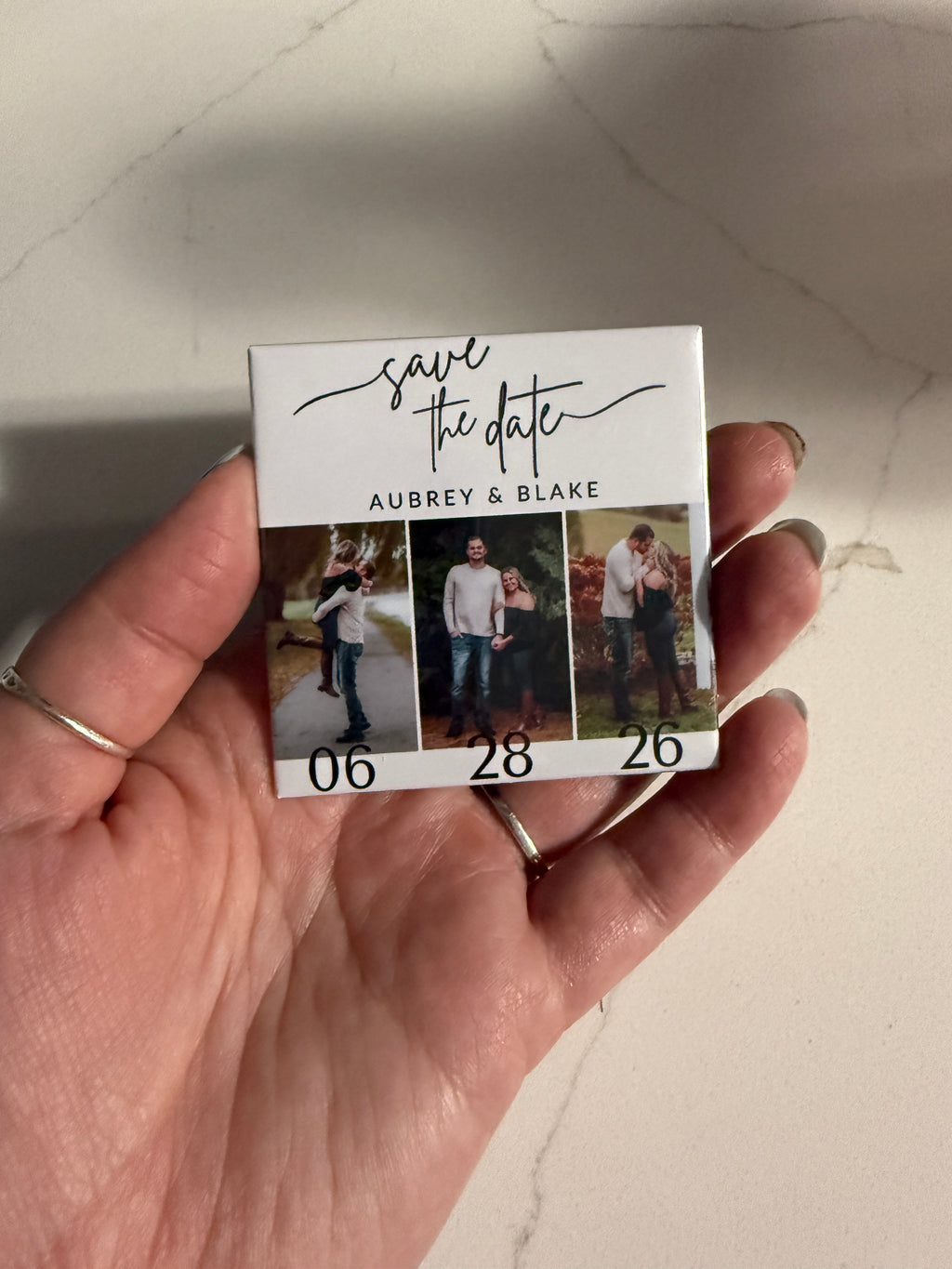 Custom Save the Date Photo Magnets Set of 50 (2.5" x 2.5")